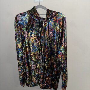 NEVER WORN, RARE Grateful Dead Dancing Bears Velvet Zip Hoodie, Jammin Warrior C